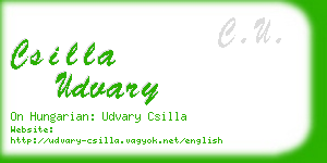 csilla udvary business card